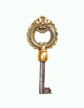 Very decorative antique steel and brass keyの写真素材
