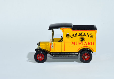 Toy  Model T Ford Van  with Colman's Mustard  and logo written on sideのeditorial素材
