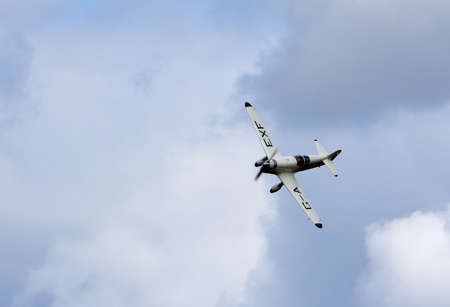 Vintage 1936 Percival Mew Gull  Aircraft in flightのeditorial素材