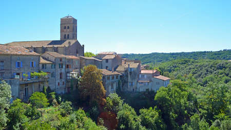 The village of Montolieu Aude  Languedoc - Roussillon  France.のeditorial素材