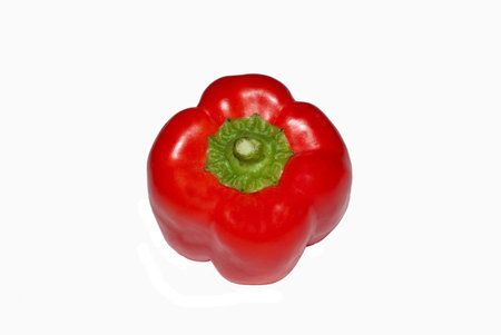 Red pepper on white backgroundの写真素材