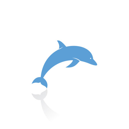 Dolphin vector logo design. Creative dolphin icon vector design template.のイラスト素材
