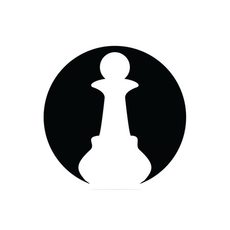 Illustration of chess logo design template vectorのイラスト素材