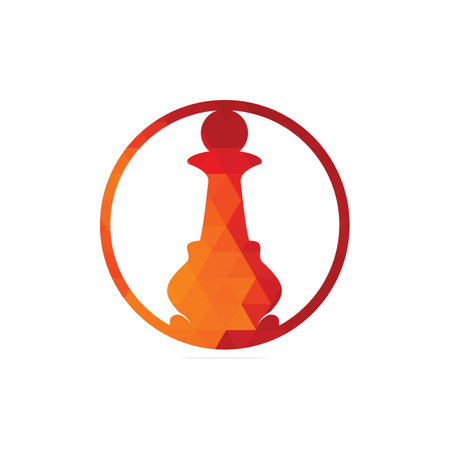 Illustration of chess logo design template vectorのイラスト素材