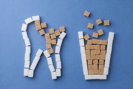 soda water destroys teeth. The concept of oral health.の写真素材