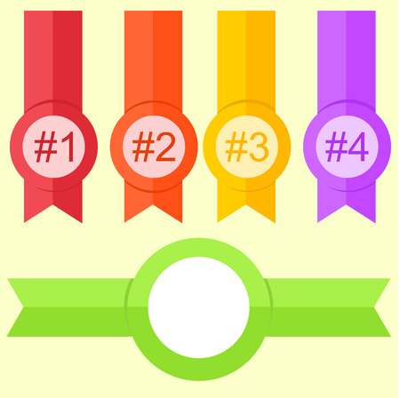 Award ribbon flat designのイラスト素材