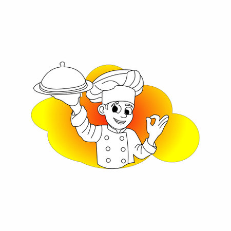 The masah logo in a restaurant is suitable for a restaurant business etc.のイラスト素材