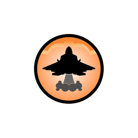 Fighter plane logoのイラスト素材