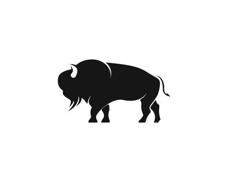 Bison logo icon vector template illustration designのイラスト素材
