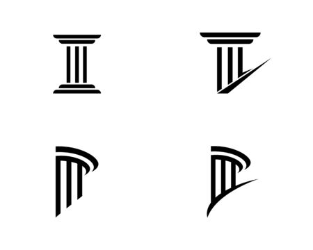 Pillar Logo Template. Column Vector illustration Designのイラスト素材