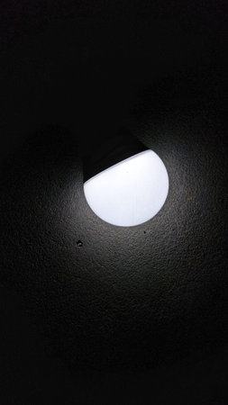 Light bulb in the dark.の写真素材