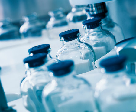 pharmaceutical vials for covid 19 vaccineの写真素材