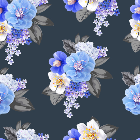 Chinese plum seamless patternのイラスト素材