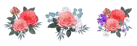 Flower bouquet of roses illustrationのイラスト素材