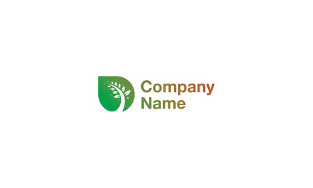 Leaf Drop vector logo imageの写真素材