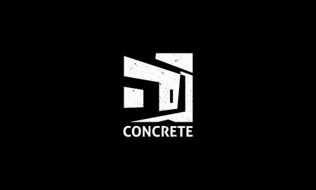Abstract white image of a concrete modern structure in the shade.のイラスト素材