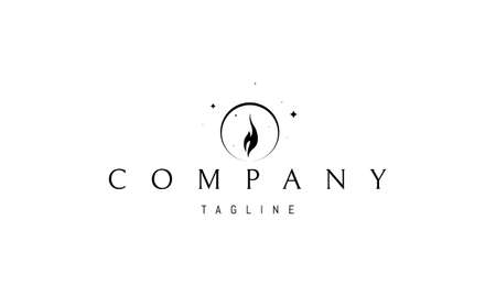 Vector logo on which an abstract image of the glow of a candle flame.のイラスト素材
