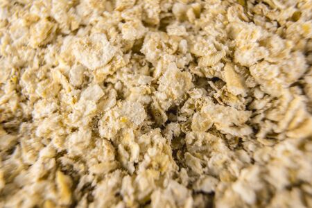 Oatmeal powder texture close up, macro photographyの写真素材
