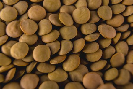 Detail of some beautiful lentils, macro photographyの写真素材