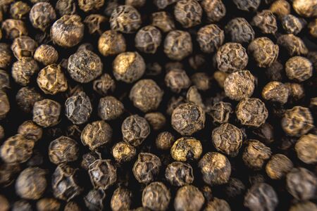 Black pepper photographed with macro photography, food photographyの写真素材