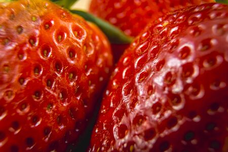 Strawberry textures photographed with macro photographyの写真素材