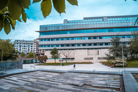 San Sebastian, Gipuzkoa / Spain »; April 30, 2020: Social distance, very empty streets in the city...