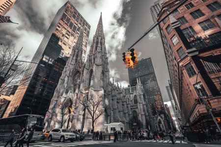 New York, United States ?; January 5, 2020: St. Patrick's Church in the Big Apple of Manhattanのeditorial素材
