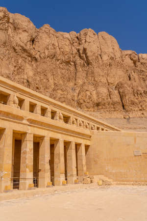 Columns of the Mortuary Temple of Hatshepsut in Luxor. Egyptの写真素材