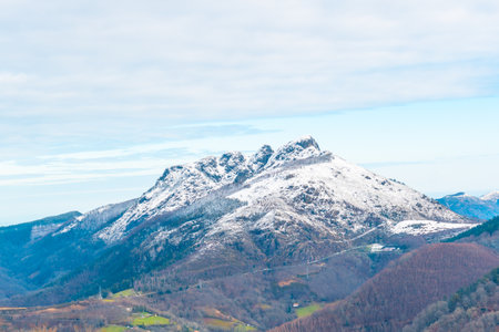 Views of the Oianleku natural park in the town of Oiartzun next to PeÃ±as de Aya, Gipuzkoa. Basque Countryの写真素材