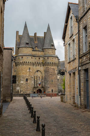 Medieval castle of Vitre. Ille-et-Vilaine department, Brittany region, Franceのeditorial素材