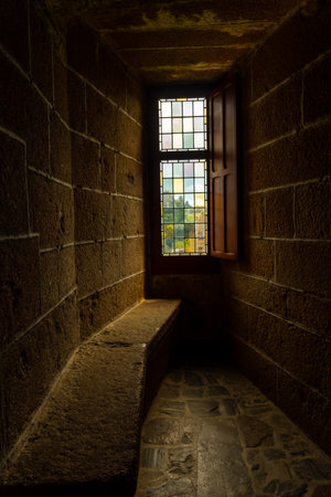 Interior of the tower of the castle of Fougeres. Brittany region, Ille et Vilaine department, Franceのeditorial素材