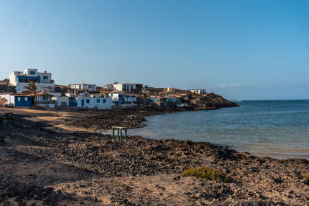 Beach of the fishing village of Majanicho, north of the island of Fuerteventura, Canary Islands. Spainの写真素材