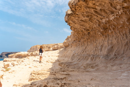 Geopark on the path to the caves of Ajuy, Pajara, west coast of the island of Fuerteventura, Canary Islands. Spainの写真素材
