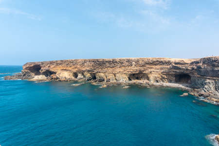 View of the Cuevas de Ajuy, Pajara, west coast of the island of Fuerteventura, Canary Islands. Spainの写真素材