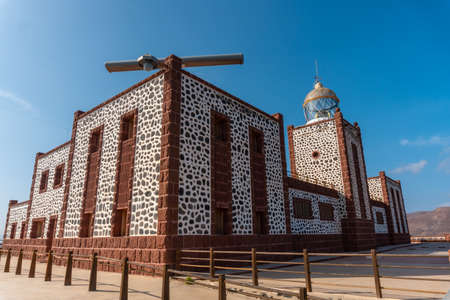 Entallada lighthouse at sunset in the municipality of Las Playitas, east coast of the island of Fuerteventura, Canary Islands. Spainの写真素材