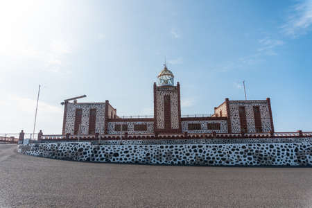 Entallada lighthouse in the municipality of Las Playitas, east coast of the island of Fuerteventura, Canary Islands. Spainの写真素材