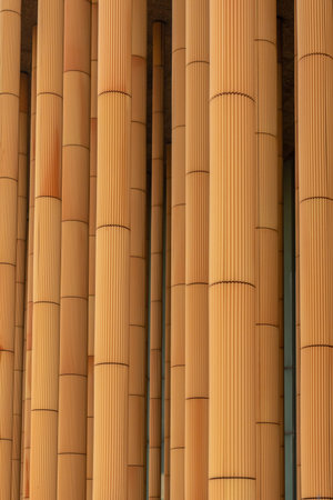 Columns of the Spain Expo 2008 Pavilion at the International Exhibition in the city of Zaragoza,...