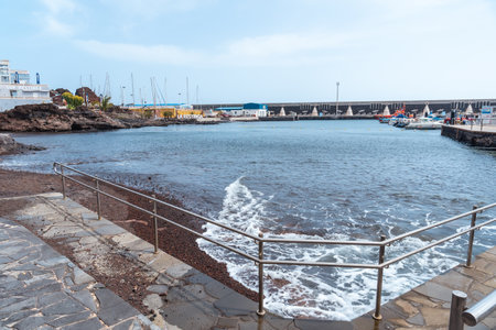 Beach of the fishing village and famous for diving La Restinga on El Hierro, Canary Islandsの写真素材