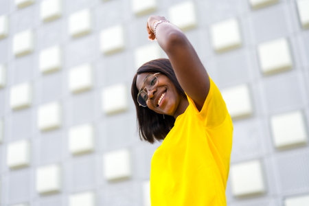 Glasses Galore: A Bold and Beautiful Young Black Woman Takes on the City in Style