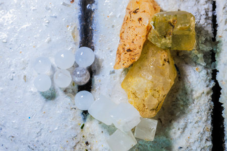 Jeweler cutting gemstones, gem cutting tools