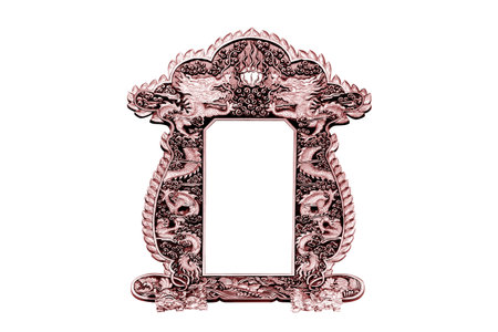 Empty sign frame Chinese temple Empty sign frame for inserting text