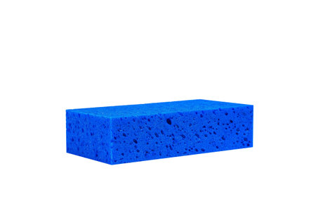 Foam rubber sponge for cleaning isolated on white background.の写真素材