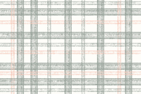 watercolor sage green and peach  orange line plaid repeat seamless pattern background