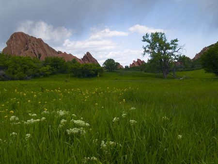 Spring in the West - Colorado, Roxborough State Parkの写真素材