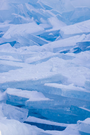 Ice pack abstract image from the north  shore of Lake Superior