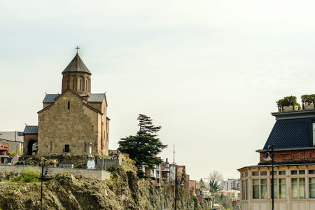 Georgia, Tbilisi, a fragment of the historical part of the city center. Tbilisi is the capital of...