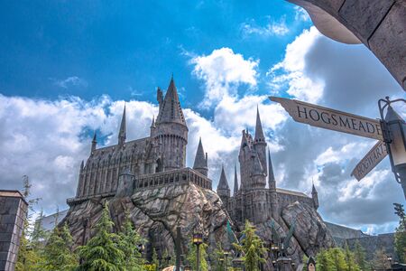 Hogwarts castle in Universal Studios in Los Angelesのeditorial素材