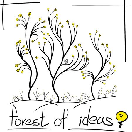 concept many ideas tree light bulbs growの写真素材