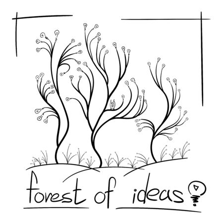 concept many ideas tree light bulbs growの写真素材