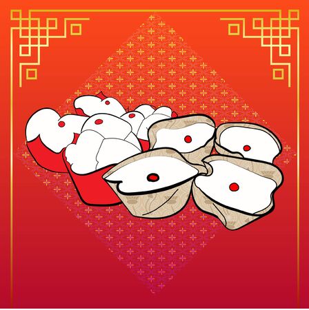 An objects or Famous Chinese character for use in the ceremony of any Chinese celebration events.のイラスト素材
